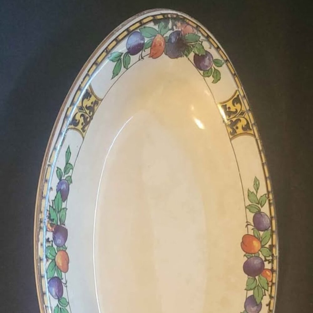 Rare Antique (1896-1920) John Maddock & Sons Royal Oval Serving Bowl 9"x6"x2"